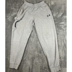 UNDER ARMOUR Men's Cargo Fleece Jogger Sweatpants Large Gray